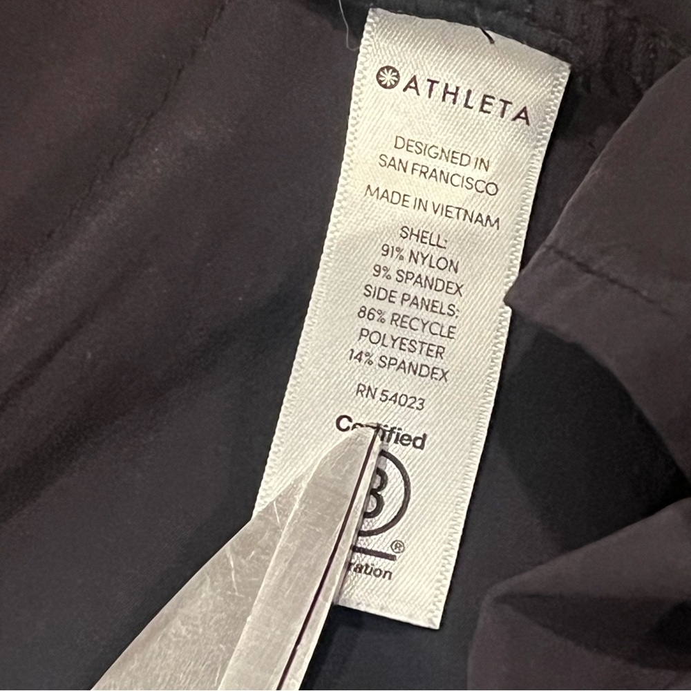 Athleta Women’s Luxe Gramercy Track Trouser Black 4 Mid-Rise Semi-Fitted Nylon - Picture 13 of 16